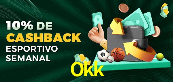 10% de bônus de cashback na Okk